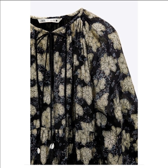 Zara Dresses Zara Voluminous Printed Dress Poshmark